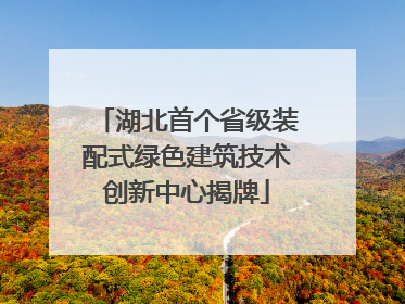 湖北首个省级装配式绿色建筑技术创新中心揭牌