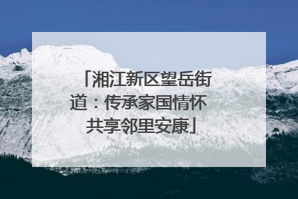 湘江新区望岳街道：传承家国情怀 共享邻里安康
