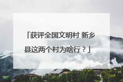 获评全国文明村 新乡县这两个村为啥行？