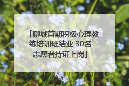 聊城首期积极心理教练培训班结业 30名志愿者持证上岗