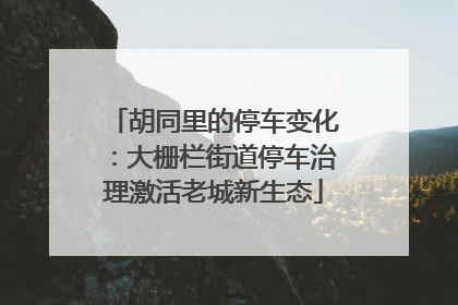 胡同里的停车变化：大栅栏街道停车治理激活老城新生态
