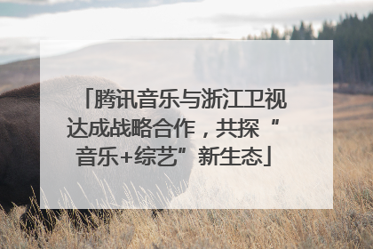 腾讯音乐与浙江卫视达成战略合作，共探“音乐+综艺”新生态