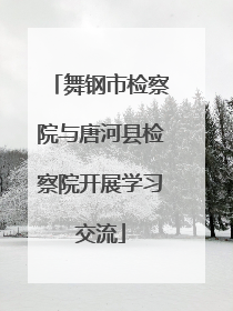 舞钢市检察院与唐河县检察院开展学习交流