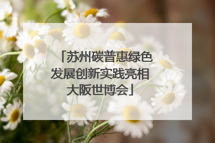苏州碳普惠绿色发展创新实践亮相大阪世博会