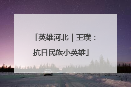 英雄河北｜王璞：抗日民族小英雄