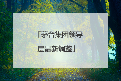 茅台集团领导层最新调整