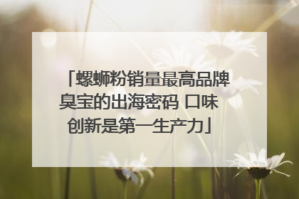 螺蛳粉销量最高品牌臭宝的出海密码 口味创新是第一生产力