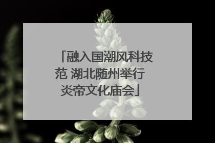 融入国潮风科技范 湖北随州举行炎帝文化庙会