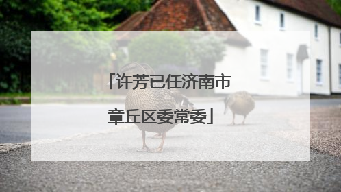 许芳已任济南市章丘区委常委