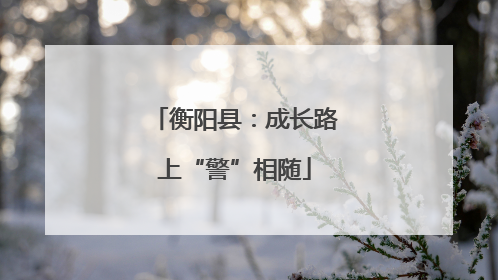 衡阳县：成长路上“警”相随