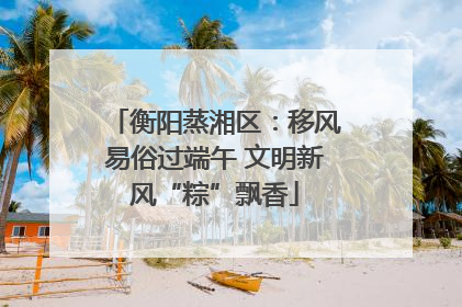 衡阳蒸湘区：移风易俗过端午 文明新风“粽”飘香