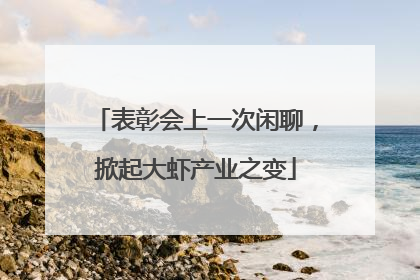 表彰会上一次闲聊，掀起大虾产业之变