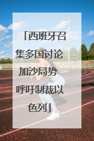 西班牙召集多国讨论加沙局势 呼吁制裁以色列