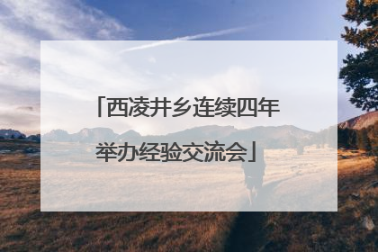 西凌井乡连续四年举办经验交流会