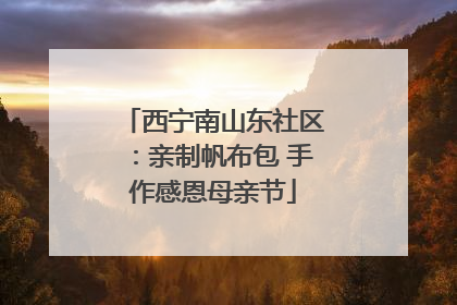 西宁南山东社区：亲制帆布包 手作感恩母亲节