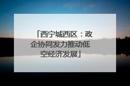 西宁城西区：政企协同发力推动低空经济发展