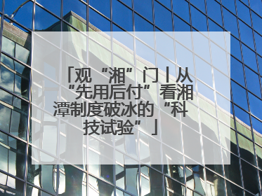 观“湘”门丨从“先用后付”看湘潭制度破冰的“科技试验”