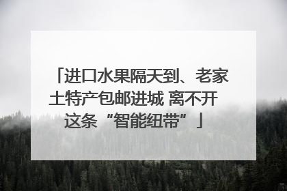 进口水果隔天到、老家土特产包邮进城 离不开这条“智能纽带”