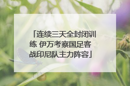 连续三天全封闭训练 伊万考察国足客战印尼队主力阵容