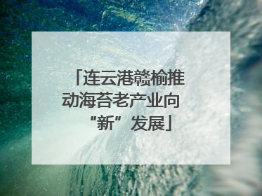 连云港赣榆推动海苔老产业向“新”发展