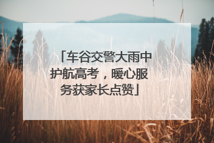 车谷交警大雨中护航高考，暖心服务获家长点赞