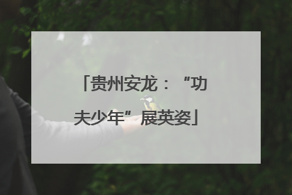 贵州安龙：“功夫少年”展英姿
