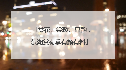 赏花、尝珍、品韵，东湖赏荷季有颜有料