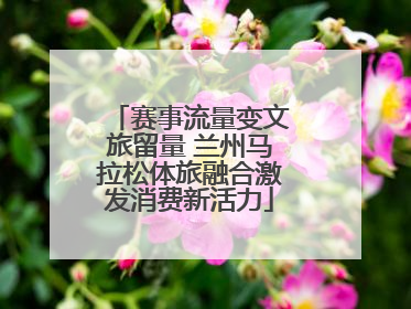 赛事流量变文旅留量 兰州马拉松体旅融合激发消费新活力