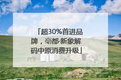 超30%首进品牌，亳都·新象解码中原消费升级