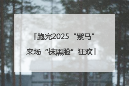 跑完2025“紫马” 来场“抹黑脸”狂欢