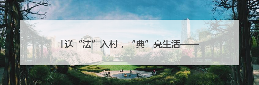 送“法”入村，“典”亮生活——泰安市财政局开展民法典宣传活动