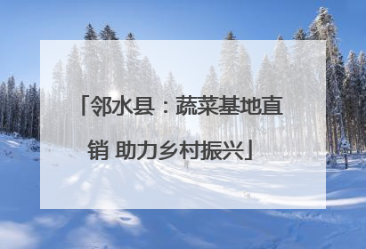 邻水县：蔬菜基地直销 助力乡村振兴
