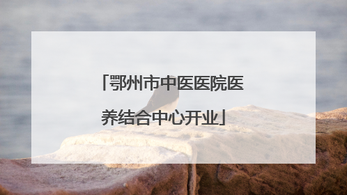 鄂州市中医医院医养结合中心开业