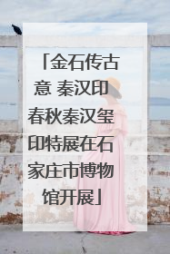 金石传古意 秦汉印春秋秦汉玺印特展在石家庄市博物馆开展