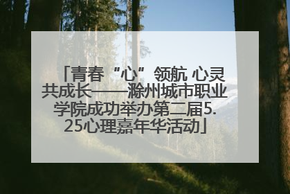 青春“心”领航 心灵共成长——滁州城市职业学院成功举办第二届5.25心理嘉年华活动