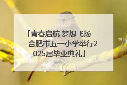 青春启航 梦想飞扬——合肥市五一小学举行2025届毕业典礼