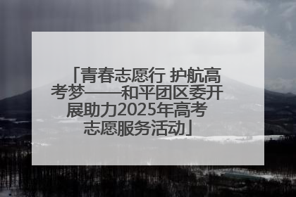 青春志愿行 护航高考梦——和平团区委开展助力2025年高考志愿服务活动