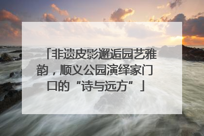 非遗皮影邂逅园艺雅韵，顺义公园演绎家门口的“诗与远方”