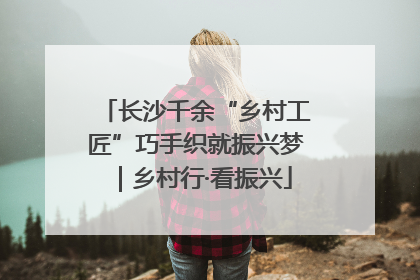 长沙千余“乡村工匠”巧手织就振兴梦｜乡村行·看振兴