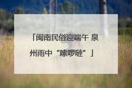 闽南民俗迎端午 泉州雨中“嗦啰嗹”