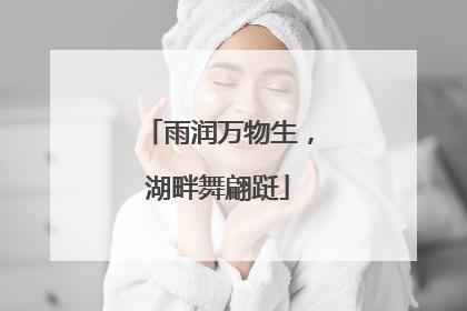 雨润万物生，湖畔舞翩跹
