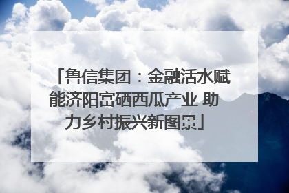 鲁信集团：金融活水赋能济阳富硒西瓜产业 助力乡村振兴新图景