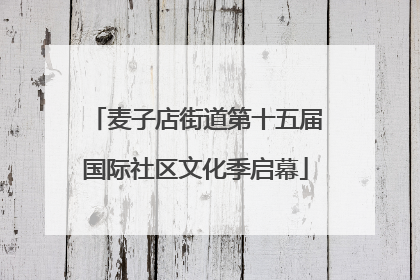 麦子店街道第十五届国际社区文化季启幕
