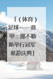 （体育）足球——意甲：那不勒斯举行冠军巡游庆典