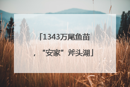 1343万尾鱼苗，“安家”斧头湖
