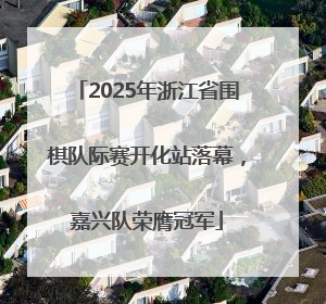 2025年浙江省围棋队际赛开化站落幕，嘉兴队荣膺冠军