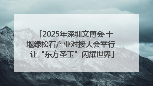 2025年深圳文博会·十堰绿松石产业对接大会举行 让“东方圣玉”闪耀世界