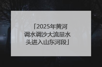 2025年黄河调水调沙大流量水头进入山东河段