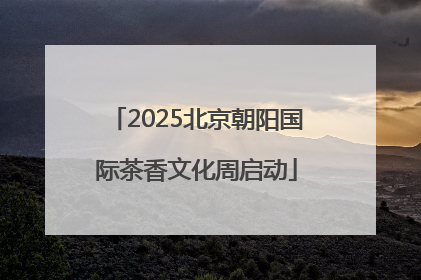 2025北京朝阳国际茶香文化周启动