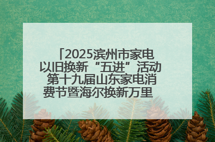 2025滨州市家电以旧换新“五进”活动 第十九届山东家电消费节暨海尔换新万里 行山东站全面启动